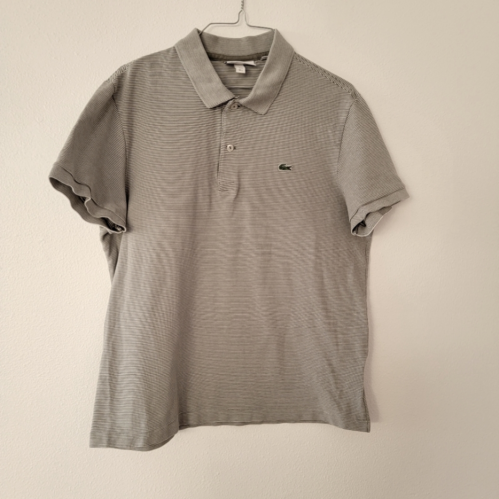 Lacoste polo men's shirt size L color green